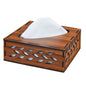 K.King Square Tissue Box with Tissue Paper Pack – Refillable MDF Tissue Holder for Kitchen, Office, Restaurant & Cafe Dining Table