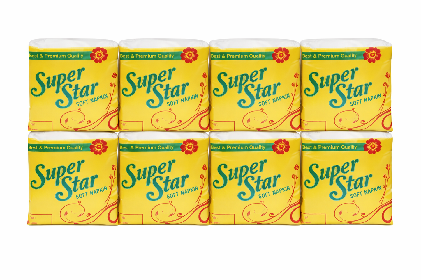 Super Star SoftTissue paper Napkins – Premium Quality Disposable Paper Napkins | Soft & Absorbent Tissue | Multipurpose Use for Home, Hotel & Restaurant 100 Sheets Cartoon Box 50