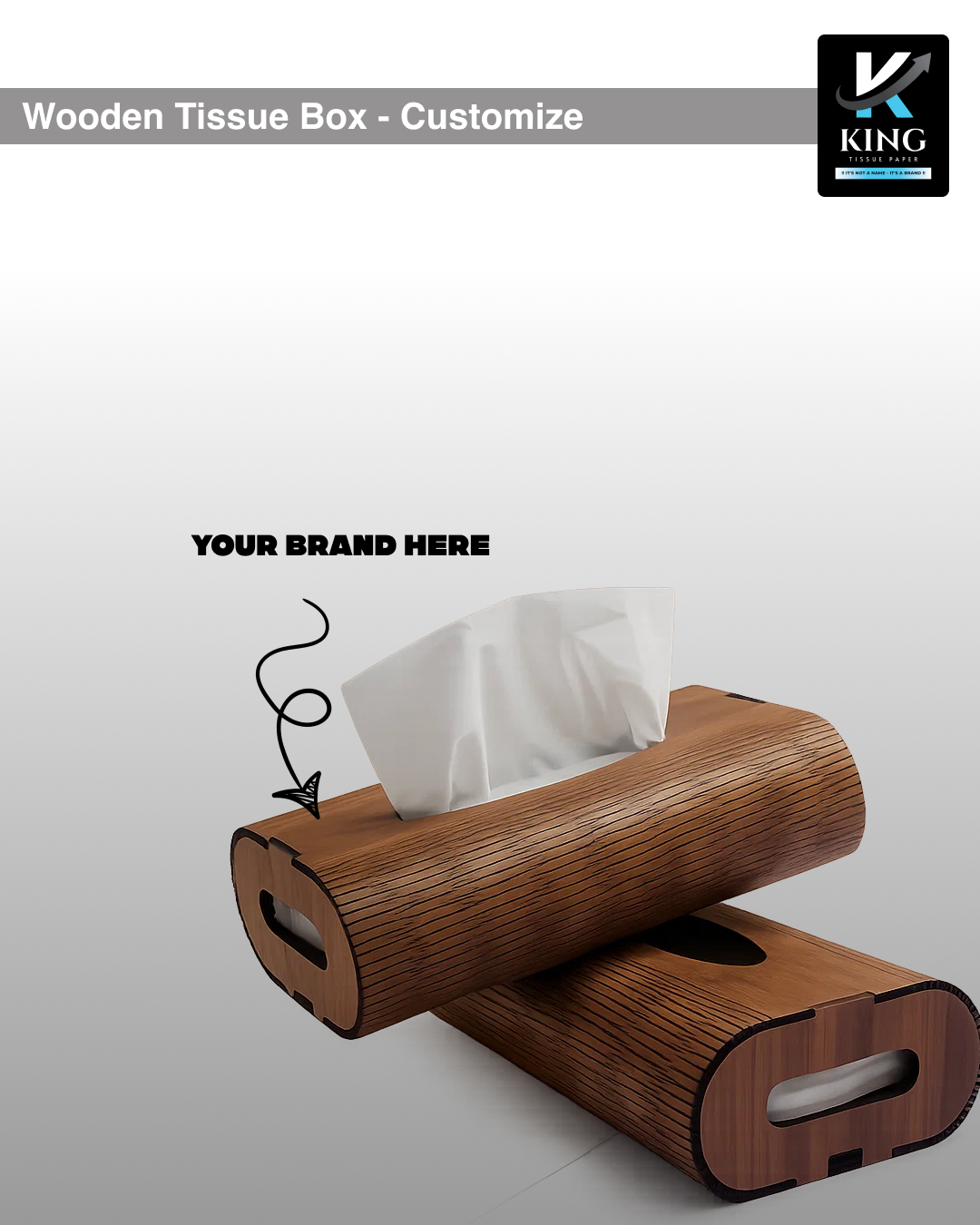 K.king Premium Wooden Tissue Box Holder – Luxury Wooden Tissue Paper Case for Home, Office & Car Decor