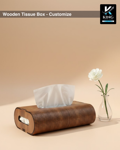 K.king Premium Wooden Tissue Box Holder – Luxury Wooden Tissue Paper Case for Home, Office & Car Decor