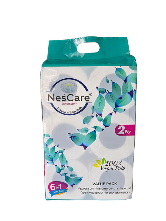 Ne’sCare Super Soft Toilet Rolls – 6 in 1 Value Pack (2 Ply)